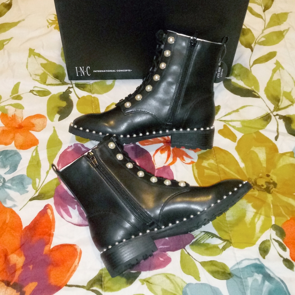 I.N.C Glynee Lace Up Booties - Picture 3 of 11